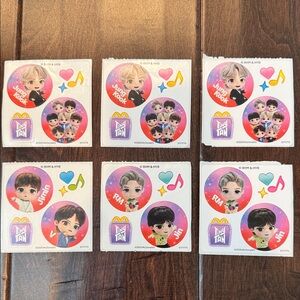 McDonald’s 2025 TinyTan BTS Stickers (Set of 6)